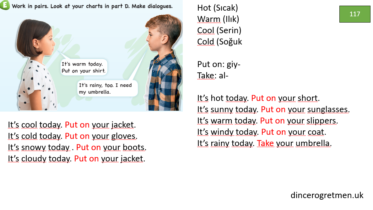 4. sınıf 8. ünite kelimeleri